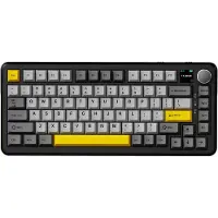 24hShop Ajazz AK820 MAX PLUS mekanisk tastatur / trådløst RGB-tastatur / 75 % gamingtastatur - sort
