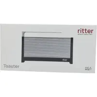 Ritter toaster 630010 volcano 3, aluminium, toaster med lang rille og høj kvalitet