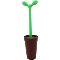 Alessi ASG04 "MERDOLINO" Toiletbørste af termoplastisk harpiks, brun