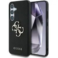 GUESS Grained Big 4G Logo Small Classic Logotaske til Samsung Galaxy S25 sort