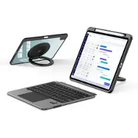 24hShop Aftageligt tastaturcover til iPad Air 11 2024 / 2025 / Air 4 / 5 – Sort
