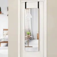 24hShop Vægspejl / dørspejl 100 × 35 cm – Natur
