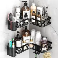 24hShop Badeværelseshylde 2-pak - Sort