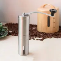 24.Se Manuel kaffekværn i rustfrit stål med keramiske kværnskiver