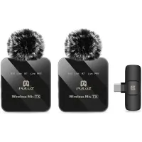 24hShop Puluz Trådløse mikrofoner med modtager til enheder med USB-C