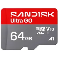 24.Se Sandisk Ultra GO microSDXC UHS-I Card 64GB / microSDXC-hukommelseskort med A1-ydelse