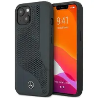 Mercedes Perforeret læderetui til iPhone 13 mini - marineblå