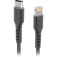 SBS TECABLELIGTC1K, 1 m, Lightning, USB C, Hanstik, Hanstik, Sort