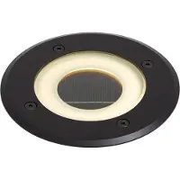 QAZQA Moderne jordspot sort inkl. LED genopladelig med solcelle IP65 - Solyx
