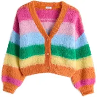 Next Cardigan lyseblå / grøn / orange / pink