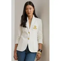 Ralph Lauren Lauren Ralph Laurentil kvinder. 201797305001 Hvid blazer i snoet jacquard (XS), Casual, Bomuld, Klassisk, Lange ærmer