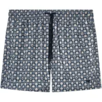 Emporio Armani Emporio Armanitil mænd. EM000583_AF20439 Korte badeshorts med blanding af marineblå mønstre (M), Badetøj, Polyester