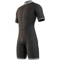 Mystic Brand Flatlock 3/2mm Kortærmet Shorty Med Lynlås I Ryggen