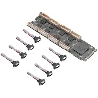 Torribaly NEW M2- to 8 Port RS232 Serial Expansion Card Riser- Adapter Support M2 NVME B+M Keys High-Performance Chip EXAR 17V358