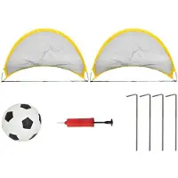 Torribaly Foldable Soccer Goal Toy 65cm Large Size Portable Soccer Net for Kids Outdoor Sports Toy with Soccer