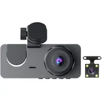 Torribaly 3 Channel Dash Camera for Car, 1080P HD Car Camera Front Rear, Night Vision, 170Wide Angle, Loop Recording