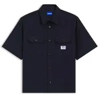HUGO Ekyno 10260730 Blue Kortærmet Skjorte