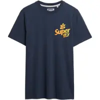 Superdry Superdrytil mænd. M1012297A Fade marineblå t-shirt (XL), Casual, Bomuld, Korte ærmer