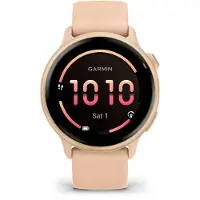 Garmin vívoactive 6 - 42 mm - metallisk pink daggry - smart ur med bånd - silikone - pink daggry - håndledsstørrelse: 125-190 mm - display 1.2 - 8 GB - Bluetooth, ANT+, Wi-Fi - 23 g