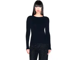 Armani Exchange A|X Armani Exchangetil kvinder. XW001883AF10352UC001 Sort raglan jersey (M), Casual, Viscose, Lange ærmer
