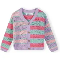 MINOTI Cardigan turkis / lilla / pink / lyserød