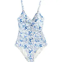 Next Formgivende badedragt navy / hvid