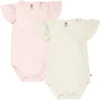 Müsli Bodyer k/æ - Rib - Cozy Me Frill - 2-pak - Tofu/Prim Rose - - 1 år (80) - Body K/Æ