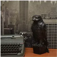 Typecat 2X Maltese Falcon Statue Shelf Decorations Maltese Falcon Replica From the Film Prop Replica Handmade Resin Sculpture