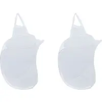 Exogio 2X Mesh Collapsible Small Wall Laundry Baskets, Hanging Laundry Hamper, for Hotel, University Dormitory Use White