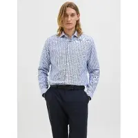 Jack & Jones Skjorte 'JPRBLAPARKER' mørkeblå / hvid