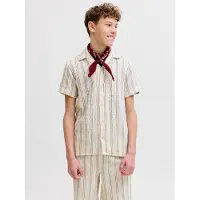 Jack & Jones Junior Skjorte 'JORCoba' oliven / hvid / offwhite