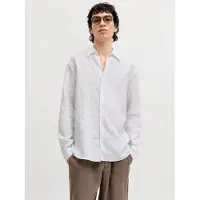 Jack & jones Blalaerance Linen Skjorte Med Lange ærmer