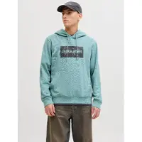 Jack & Jones Sweatshirt turkis / mørkegrå / hvid