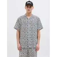 Jack & Jones Skjorte 'JORSeersucker' sort / hvid