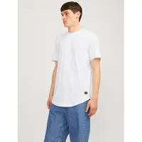 Jack & Jones 3-pak Long Line Fit Ensfarvet T-shirt