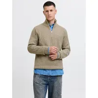 Jack & jones Ensfarvet Sweatshirt Med Halv Lynlås