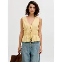 Jack & Jones Almira Linen Jjxx ærmeløs Bluse