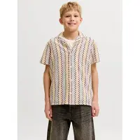Jack & jones Junior Skjorte beige / lyseblå / sort / hvid