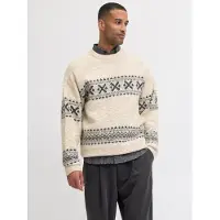 Jack & jones Premium Pullover 'JPRBLUMAX' taupe / mørkegrå