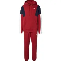 Nike Joggingdragt 'CLUB FLEECE' navy / rød / hvid