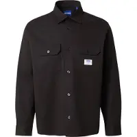 Hugo Blue Oversize fit bomuldsskjorte med flap-brystlommer