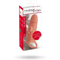 Realistixxx - penishylster med penisring og vibration - natur