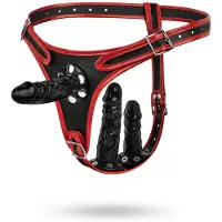 EasyToys Triple Dildo Strap-On Harness