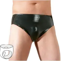 Late X Latex Briefs med Anal Dildo
