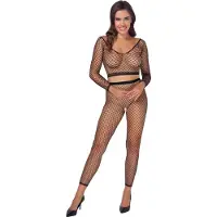 Cottelli Two-piece Net Set With Top & Leggings