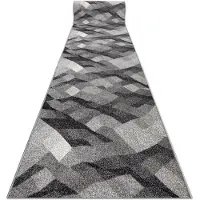 Rugsx Løber SILVER CHOCO grå 100 cm 100x730 cm