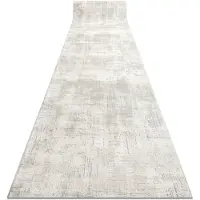 Rugsx Fortovet moderne TULS 51231 Vintage, vasket elfenben / grå 70 cm 70x460 cm