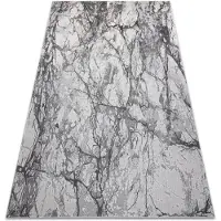 Rugsx Tæppe NOBLE moderne 9962 65 marmor, sten - Strukturelle, to niveauer af fleece fløde / grå 80x150 cm