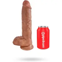 King Cock Dildo med Pung 27 cm - Solbrun