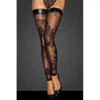 Noir Handmade F243 Tylstrømper med Broderi